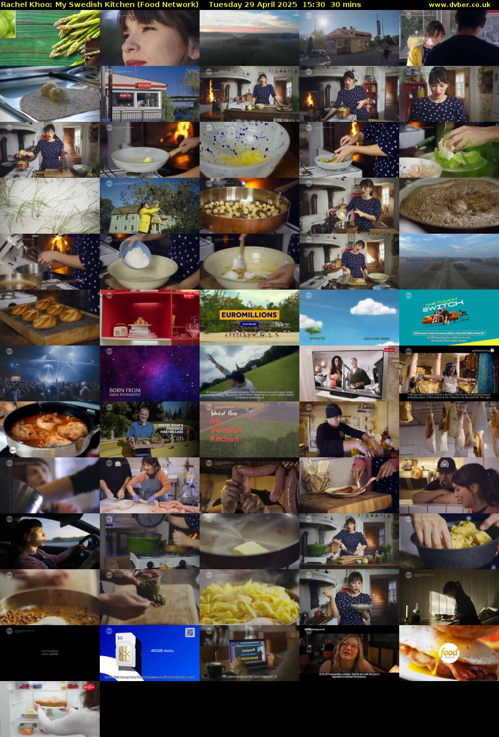 Rachel Khoo: My Swedish Kitchen (Food Network) Tuesday 29 April 2025 15:30 - 16:00
