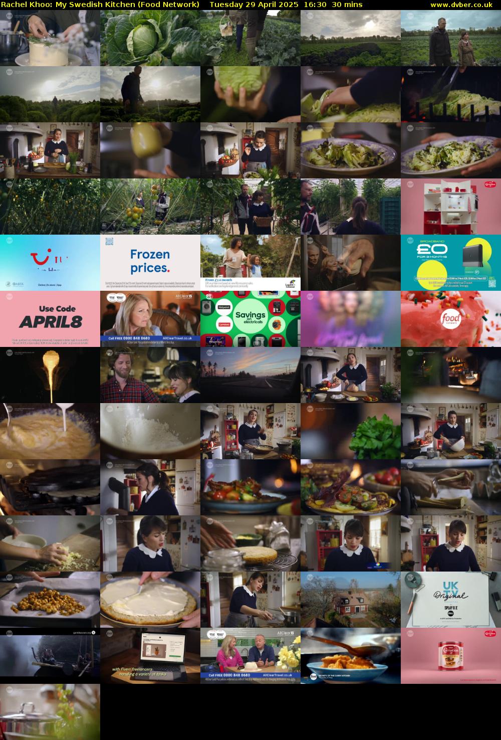 Rachel Khoo: My Swedish Kitchen (Food Network) Tuesday 29 April 2025 16:30 - 17:00