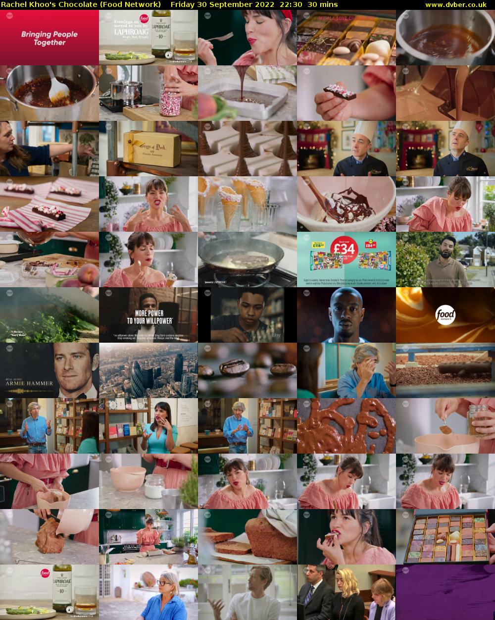 Rachel Khoo's Chocolate (Food Network) Friday 30 September 2022 22:30 - 23:00