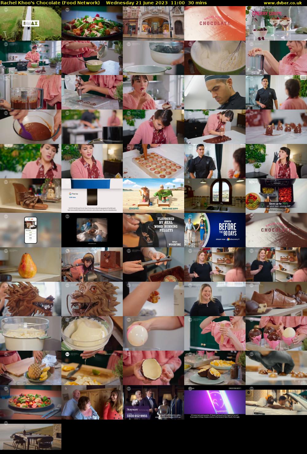 Rachel Khoo's Chocolate (Food Network) Wednesday 21 June 2023 11:00 - 11:30