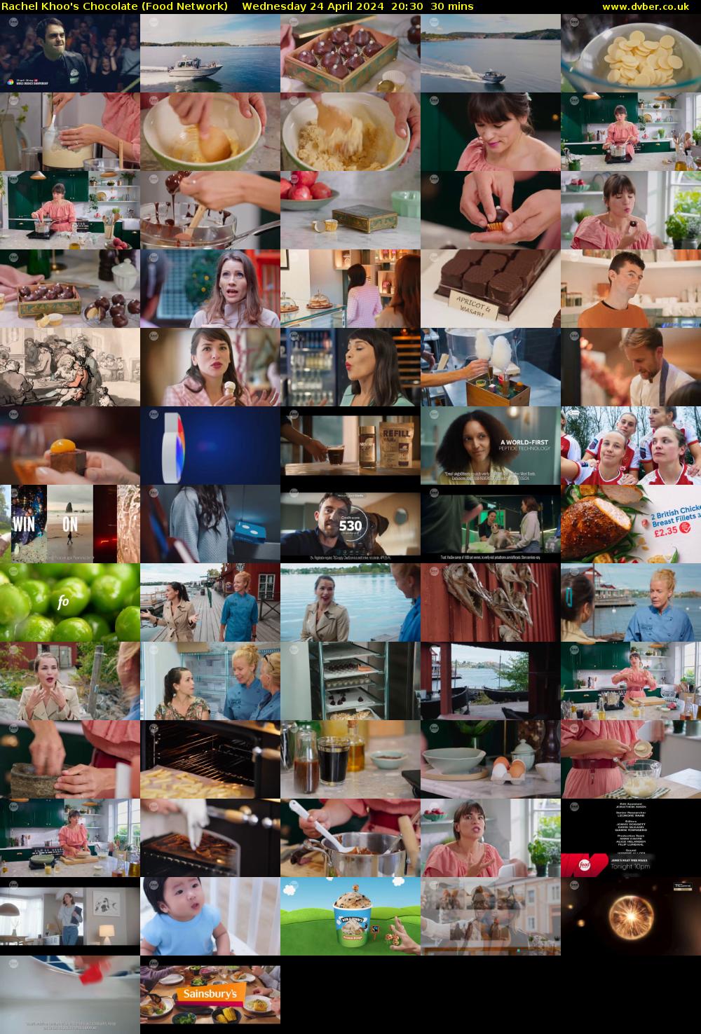Rachel Khoo's Chocolate (Food Network) Wednesday 24 April 2024 20:30 - 21:00