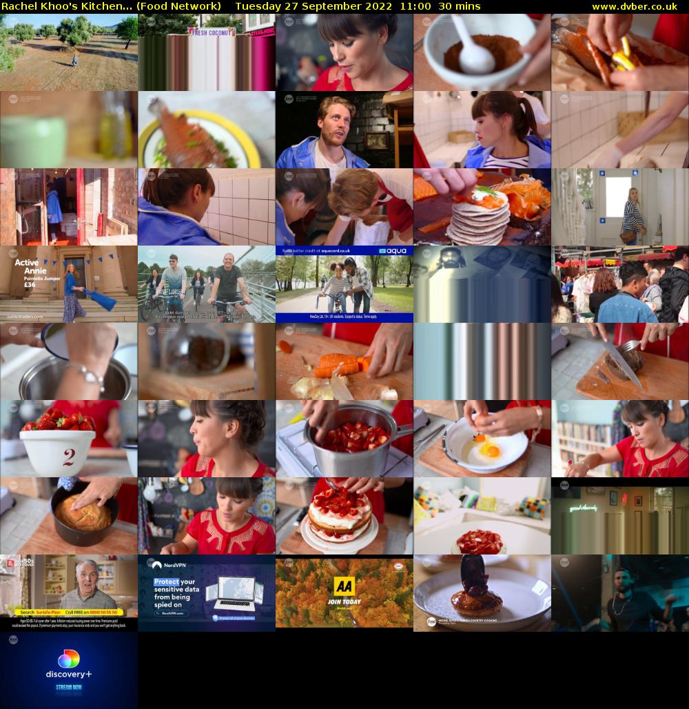 Rachel Khoo's Kitchen... (Food Network) Tuesday 27 September 2022 11:00 - 11:30