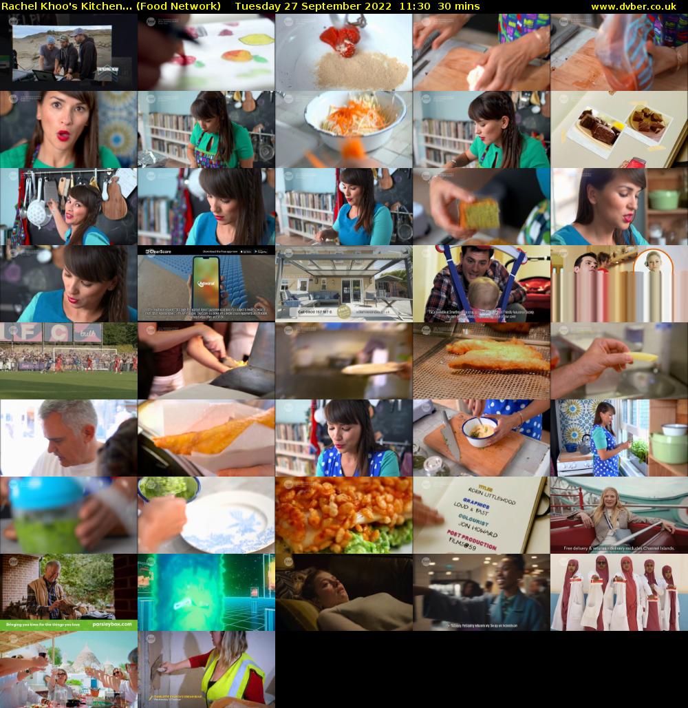 Rachel Khoo's Kitchen... (Food Network) Tuesday 27 September 2022 11:30 - 12:00