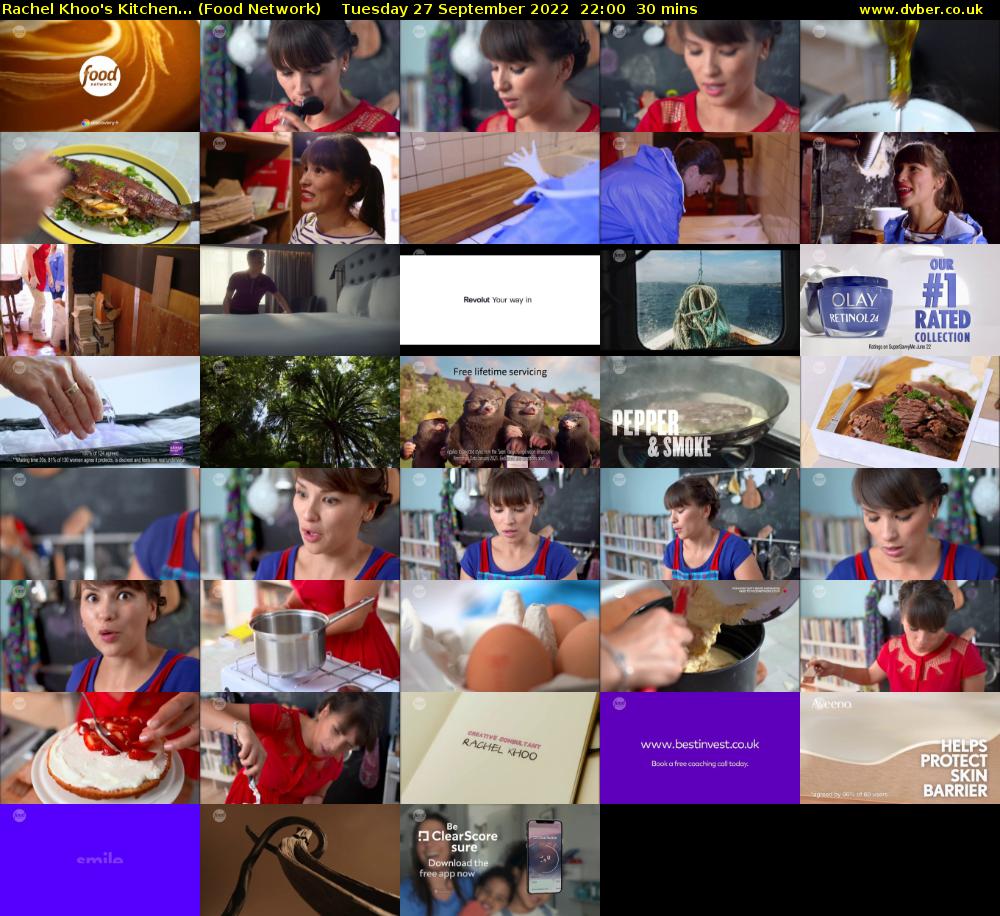 Rachel Khoo's Kitchen... (Food Network) Tuesday 27 September 2022 22:00 - 22:30