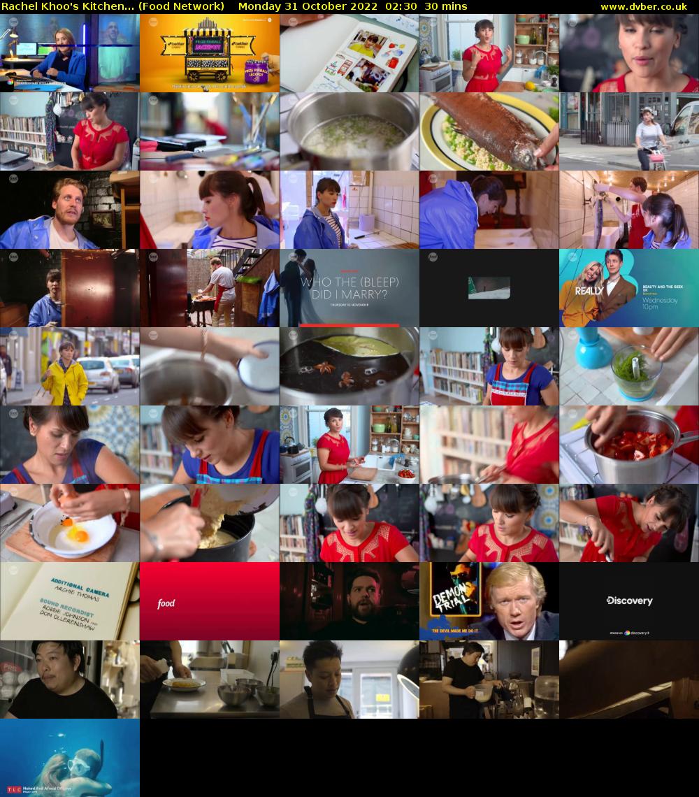 Rachel Khoo's Kitchen... (Food Network) Monday 31 October 2022 02:30 - 03:00