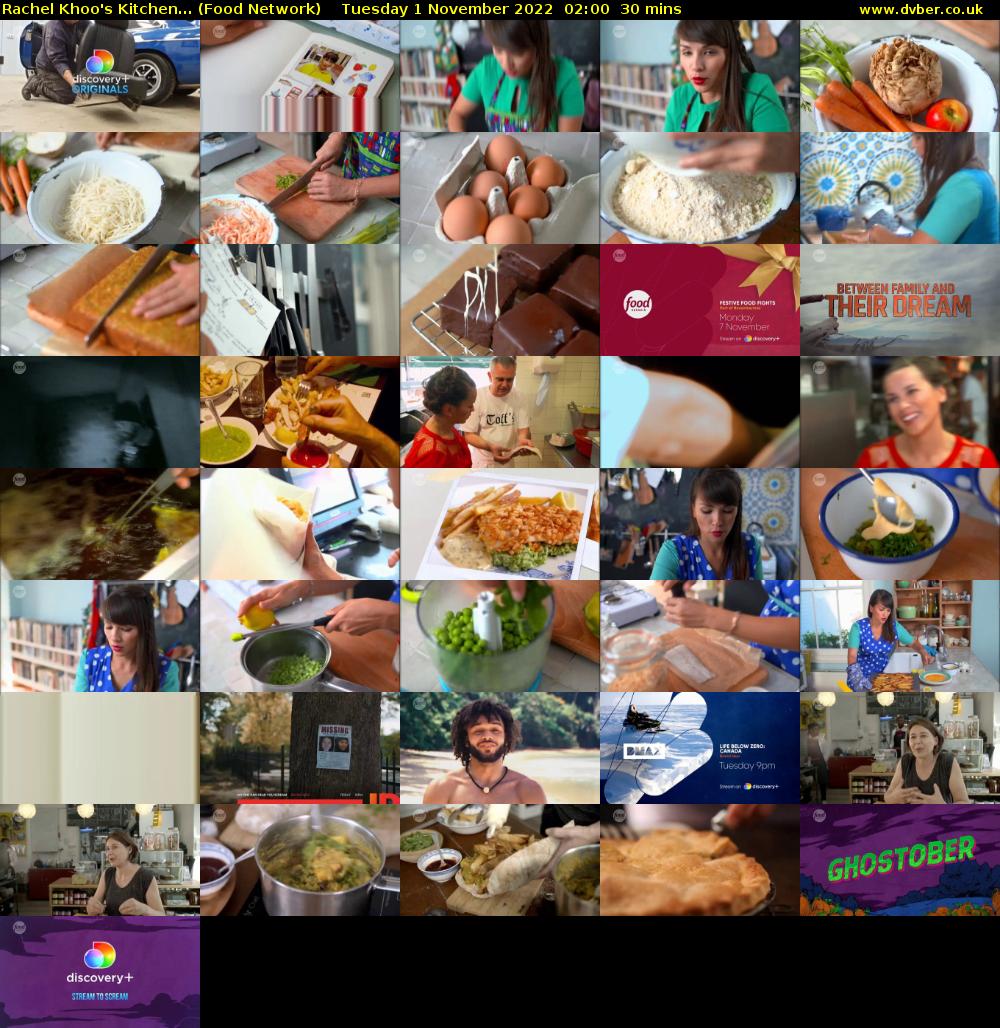 Rachel Khoo's Kitchen... (Food Network) Tuesday 1 November 2022 02:00 - 02:30