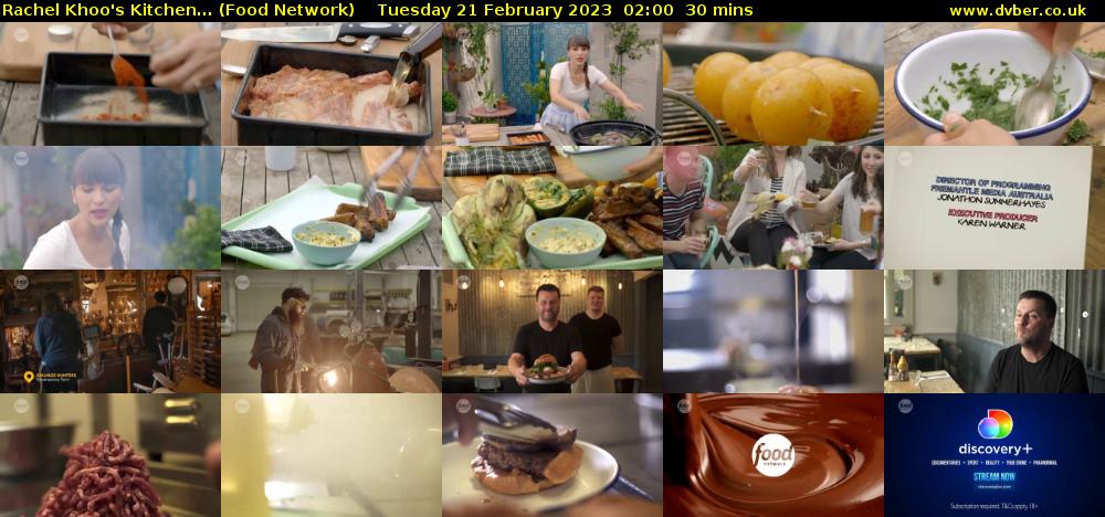 Rachel Khoo's Kitchen... (Food Network) Tuesday 21 February 2023 02:00 - 02:30