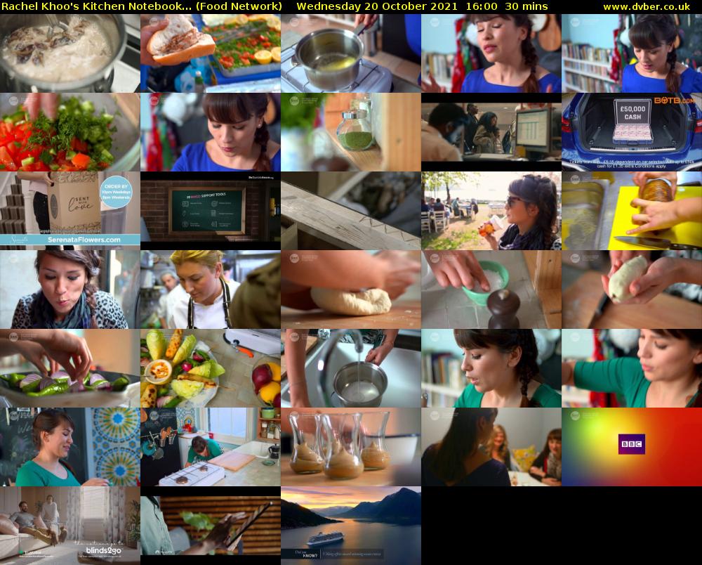Rachel Khoo's Kitchen Notebook... (Food Network) Wednesday 20 October 2021 16:00 - 16:30