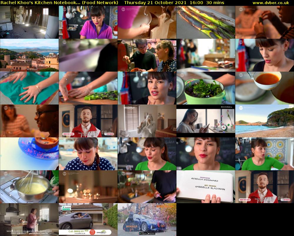 Rachel Khoo's Kitchen Notebook... (Food Network) Thursday 21 October 2021 16:00 - 16:30