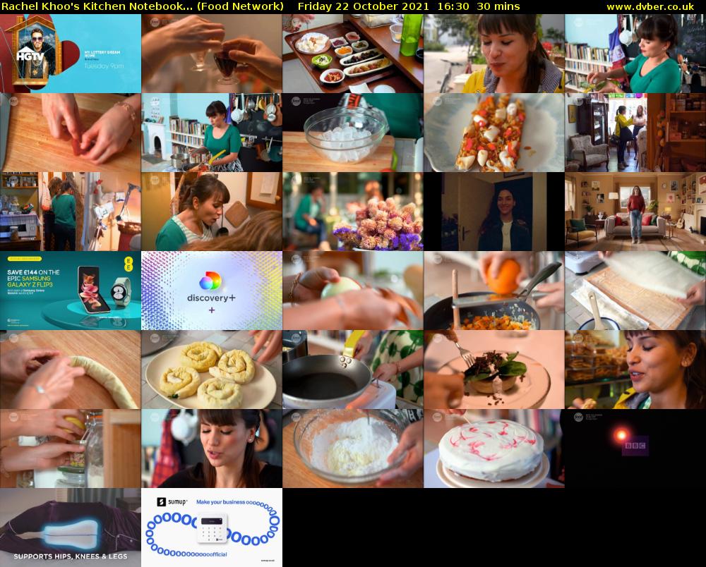Rachel Khoo's Kitchen Notebook... (Food Network) Friday 22 October 2021 16:30 - 17:00