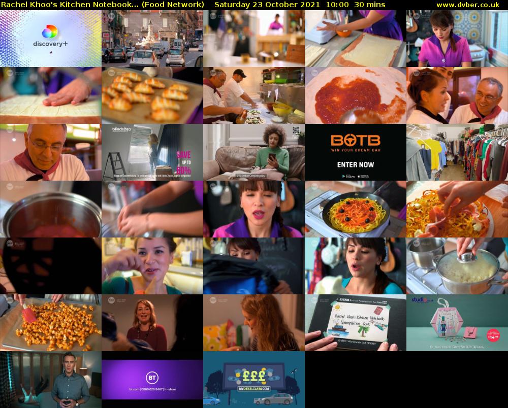 Rachel Khoo's Kitchen Notebook... (Food Network) Saturday 23 October 2021 10:00 - 10:30