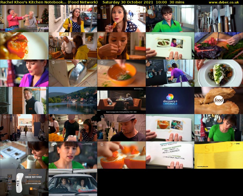 Rachel Khoo's Kitchen Notebook... (Food Network) Saturday 30 October 2021 10:00 - 10:30