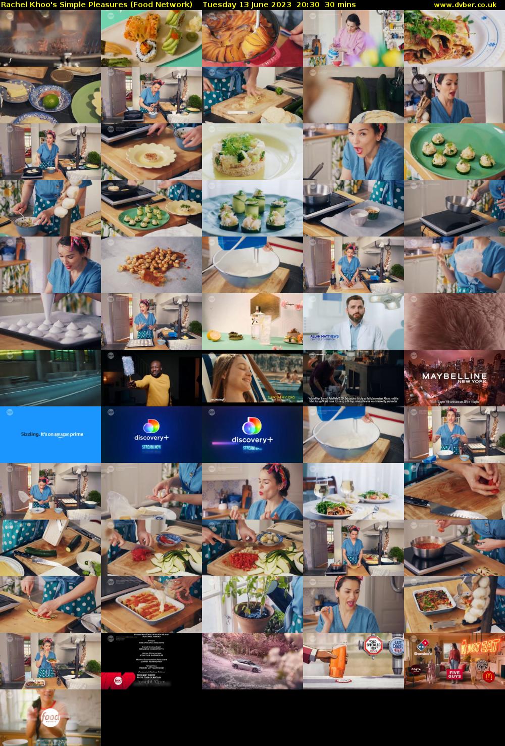 Rachel Khoo's Simple Pleasures (Food Network) Tuesday 13 June 2023 20:30 - 21:00