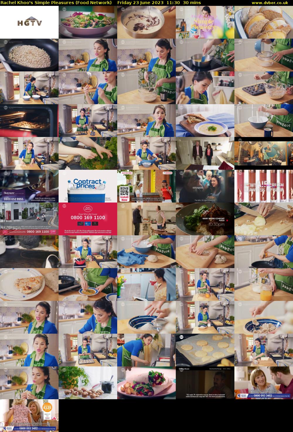 Rachel Khoo's Simple Pleasures (Food Network) Friday 23 June 2023 11:30 - 12:00