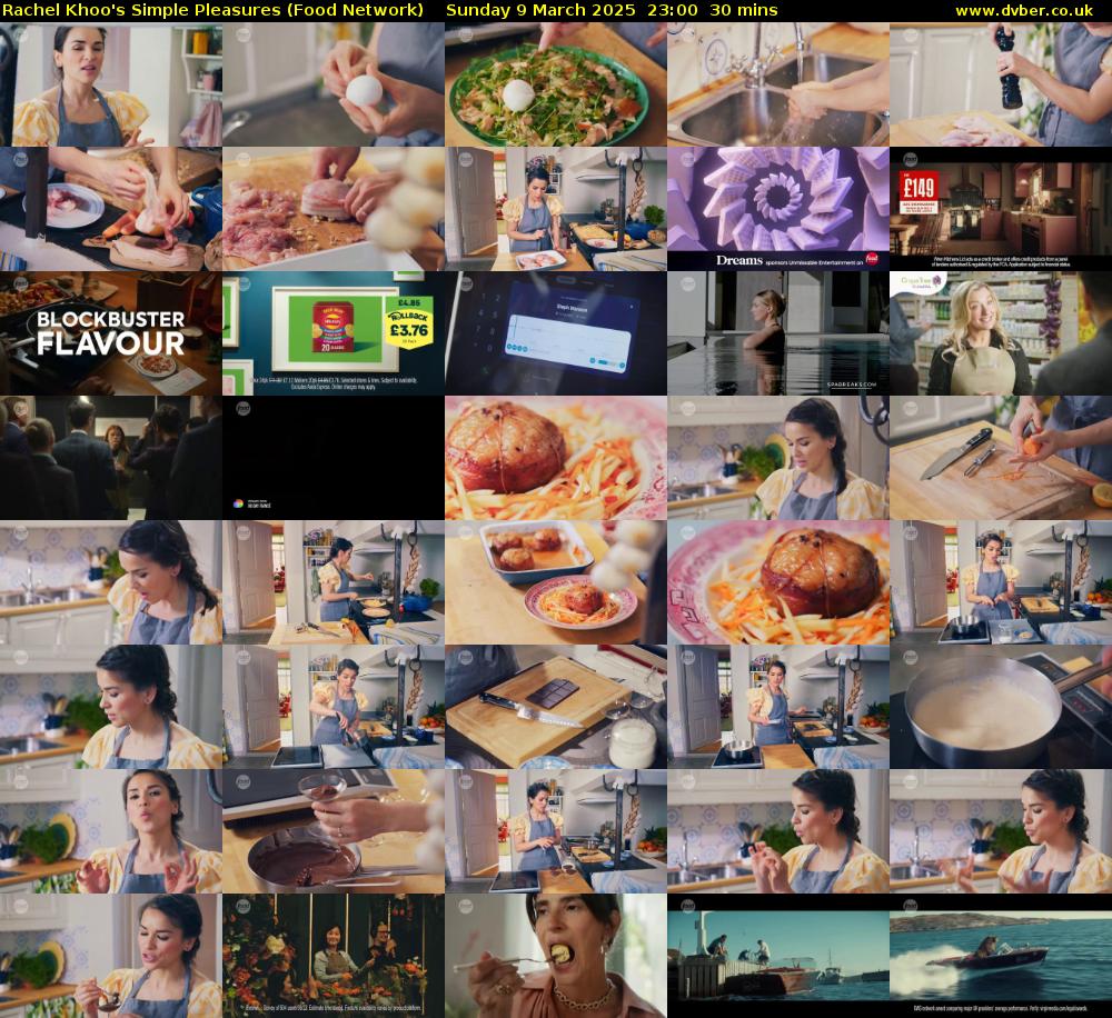 Rachel Khoo's Simple Pleasures (Food Network) Sunday 9 March 2025 23:00 - 23:30