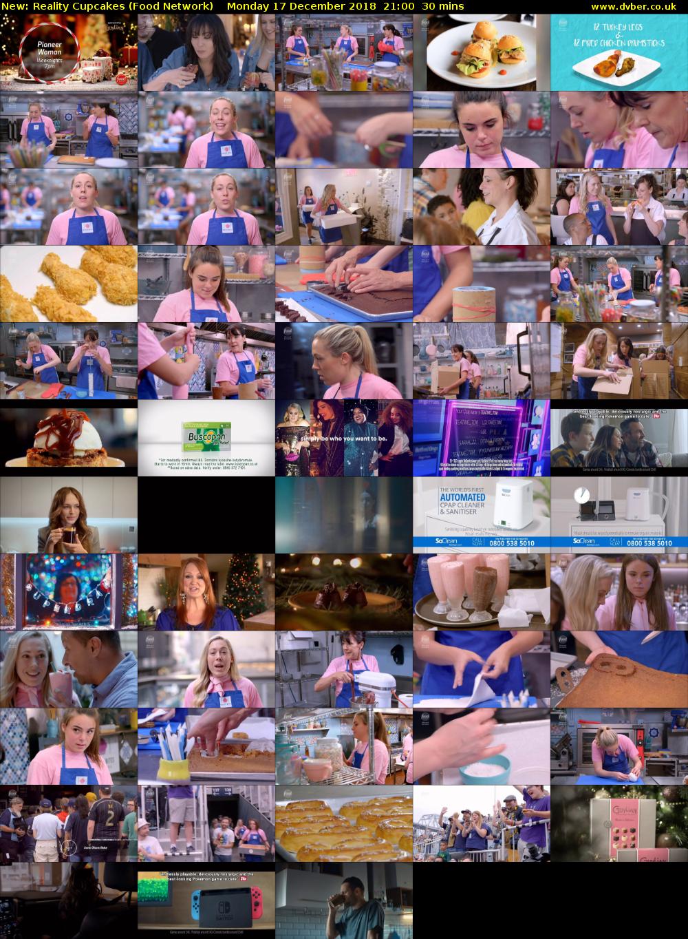 Reality Cupcakes (Food Network) Monday 17 December 2018 21:00 - 21:30
