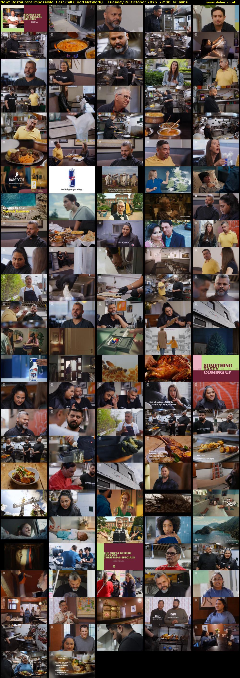 Restaurant Impossible: Last Call (Food Network) Tuesday 20 October 2026 22:00 - 23:00