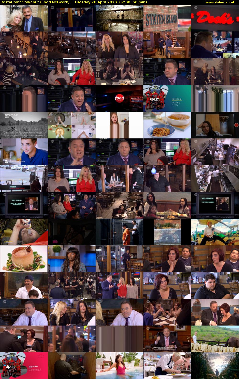 Restaurant Stakeout (Food Network) Tuesday 28 April 2020 02:00 - 03:00