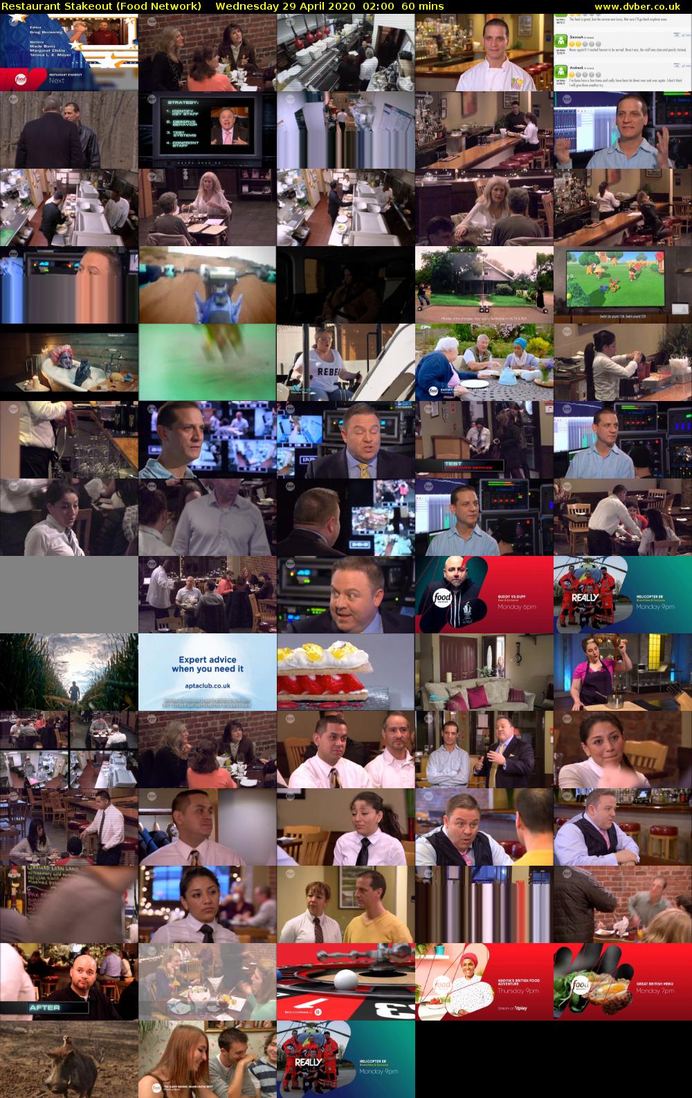 Restaurant Stakeout (Food Network) Wednesday 29 April 2020 02:00 - 03:00