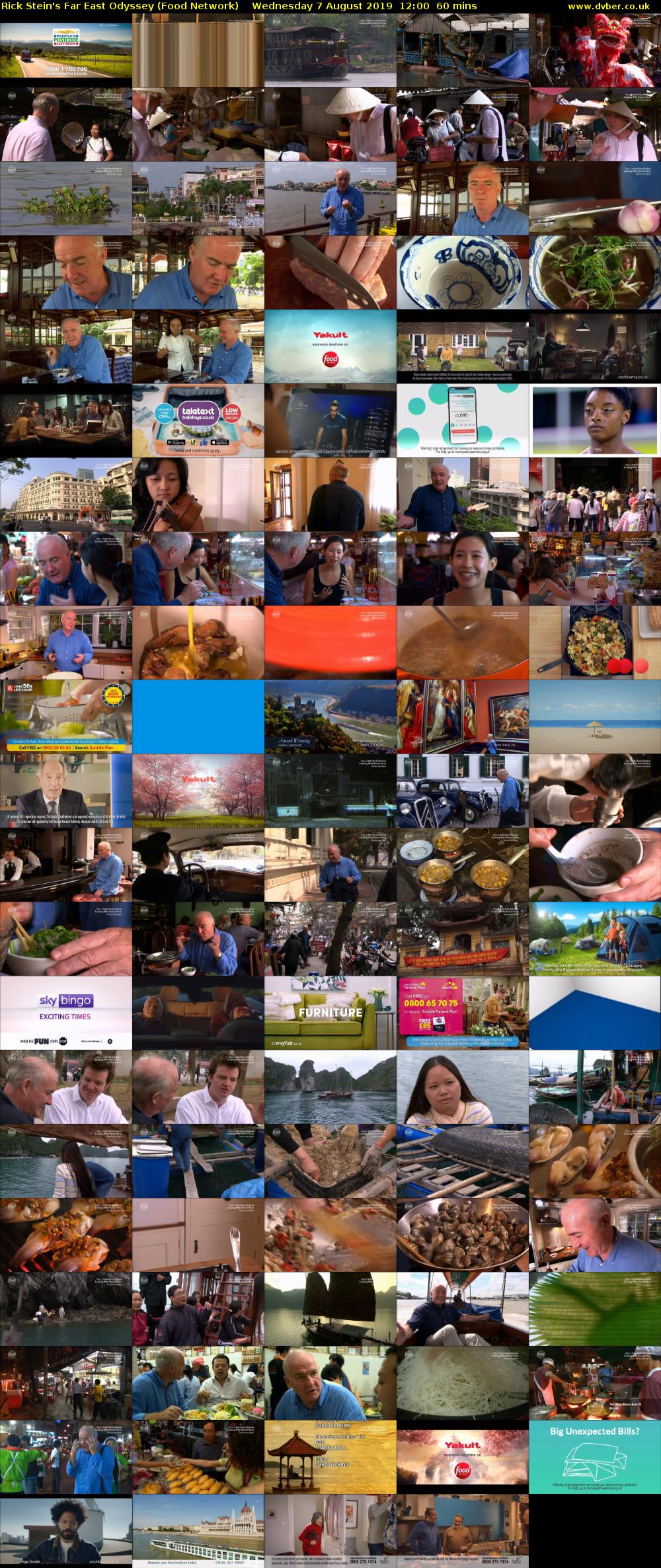 Rick Stein's Far East Odyssey (Food Network) Wednesday 7 August 2019 12:00 - 13:00