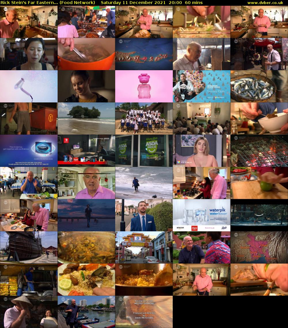 Rick Stein's Far Eastern... (Food Network) Saturday 11 December 2021 20:00 - 21:00