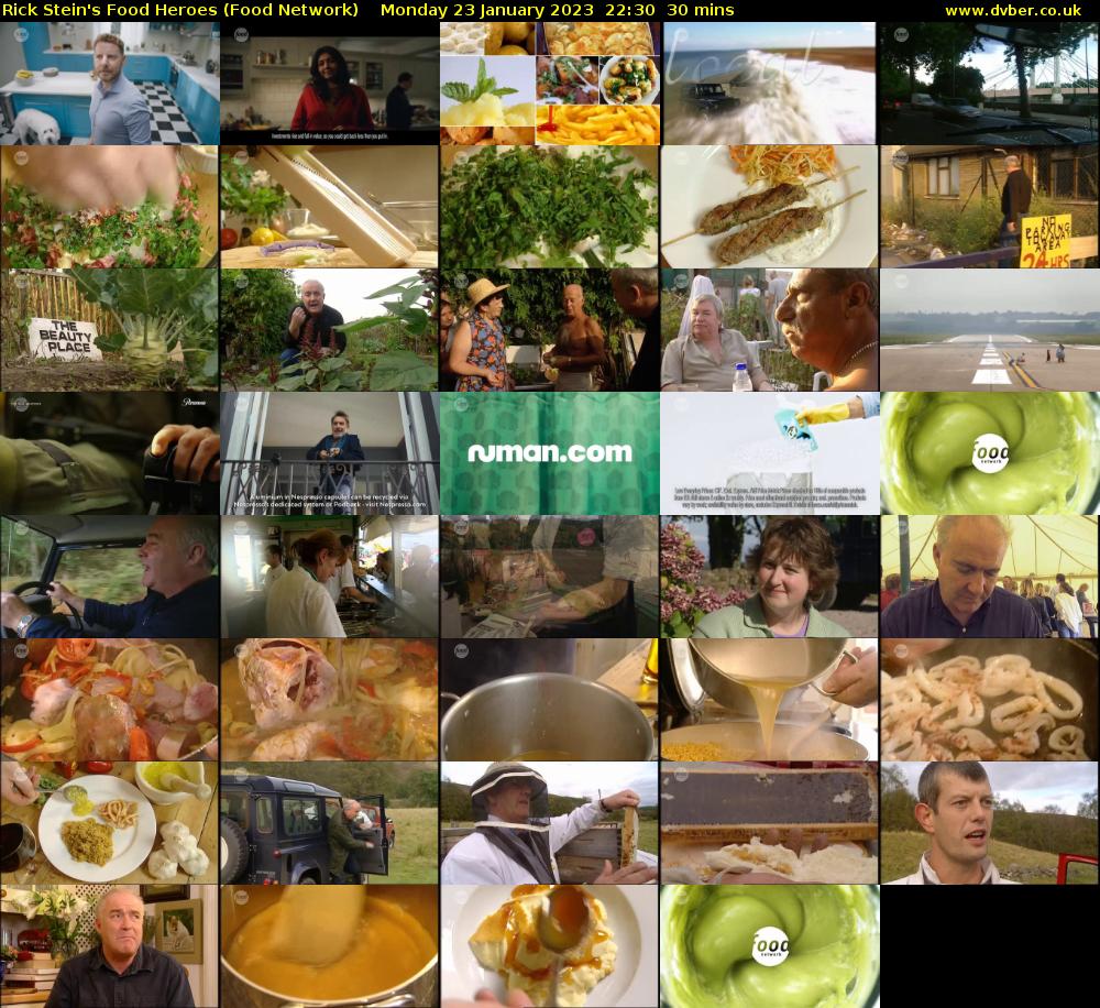 Rick Stein's Food Heroes (Food Network) Monday 23 January 2023 22:30 - 23:00