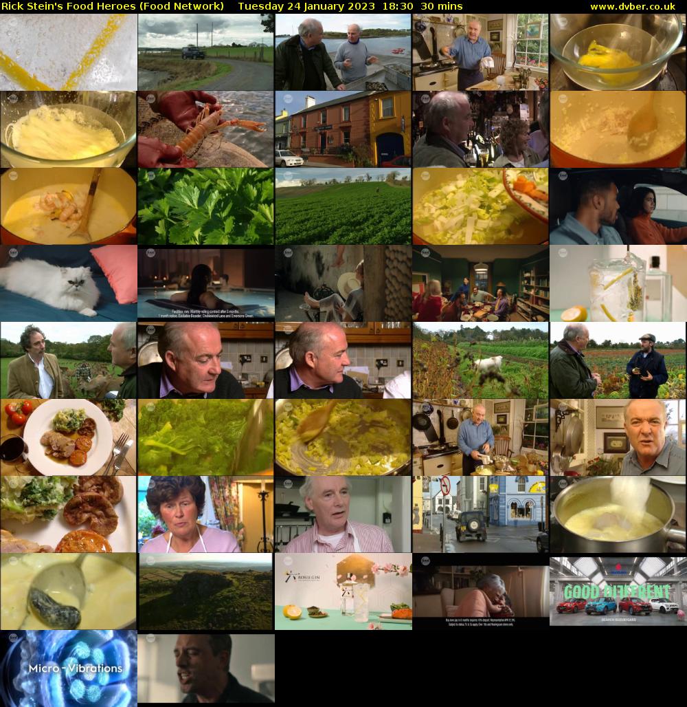 Rick Stein's Food Heroes (Food Network) Tuesday 24 January 2023 18:30 - 19:00