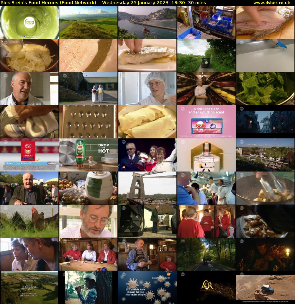 Rick Stein's Food Heroes (Food Network) Wednesday 25 January 2023 18:30 - 19:00