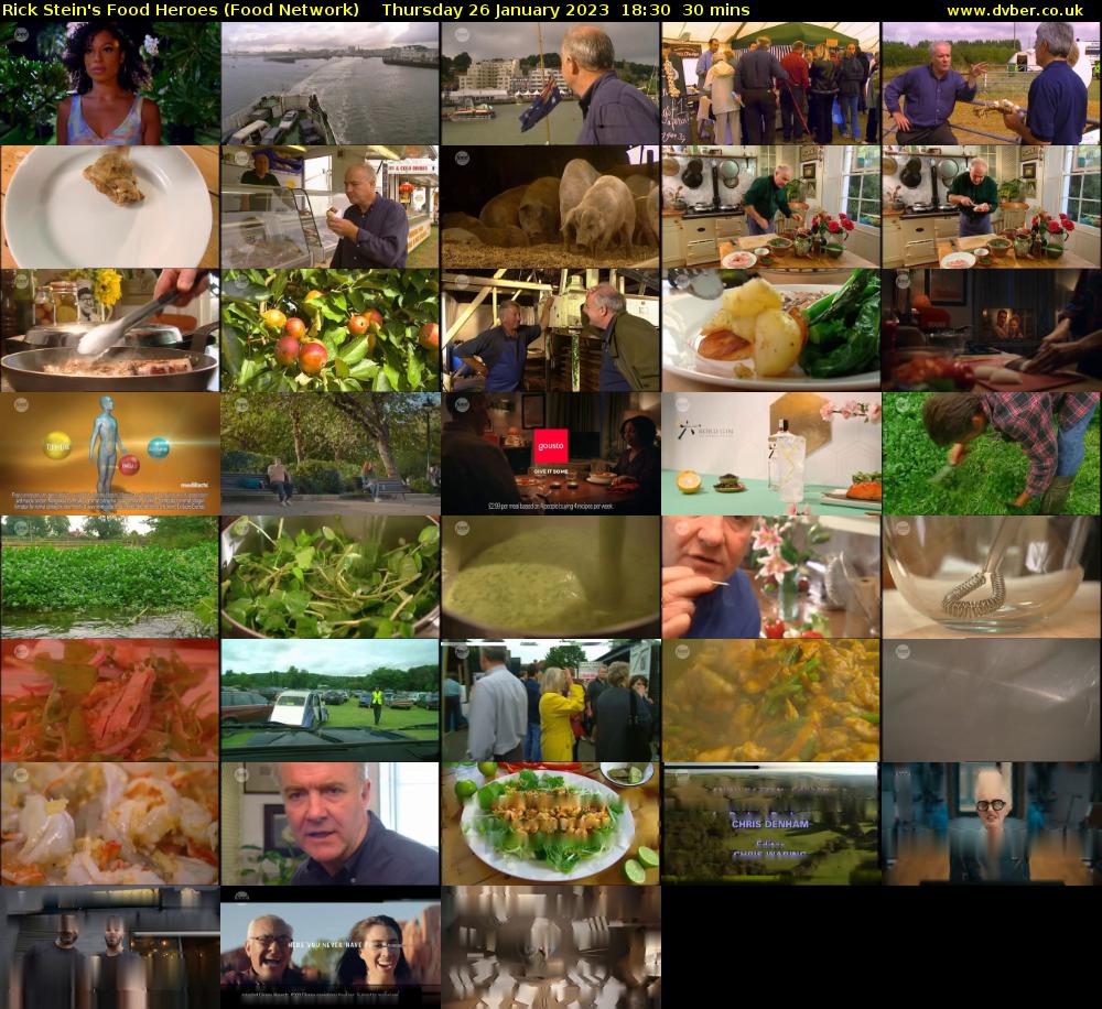 Rick Stein's Food Heroes (Food Network) Thursday 26 January 2023 18:30 - 19:00