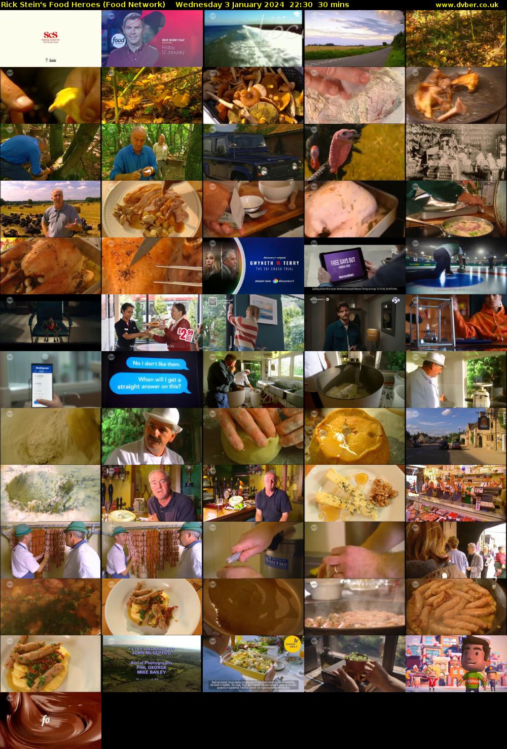 Rick Stein's Food Heroes (Food Network) Wednesday 3 January 2024 22:30 - 23:00