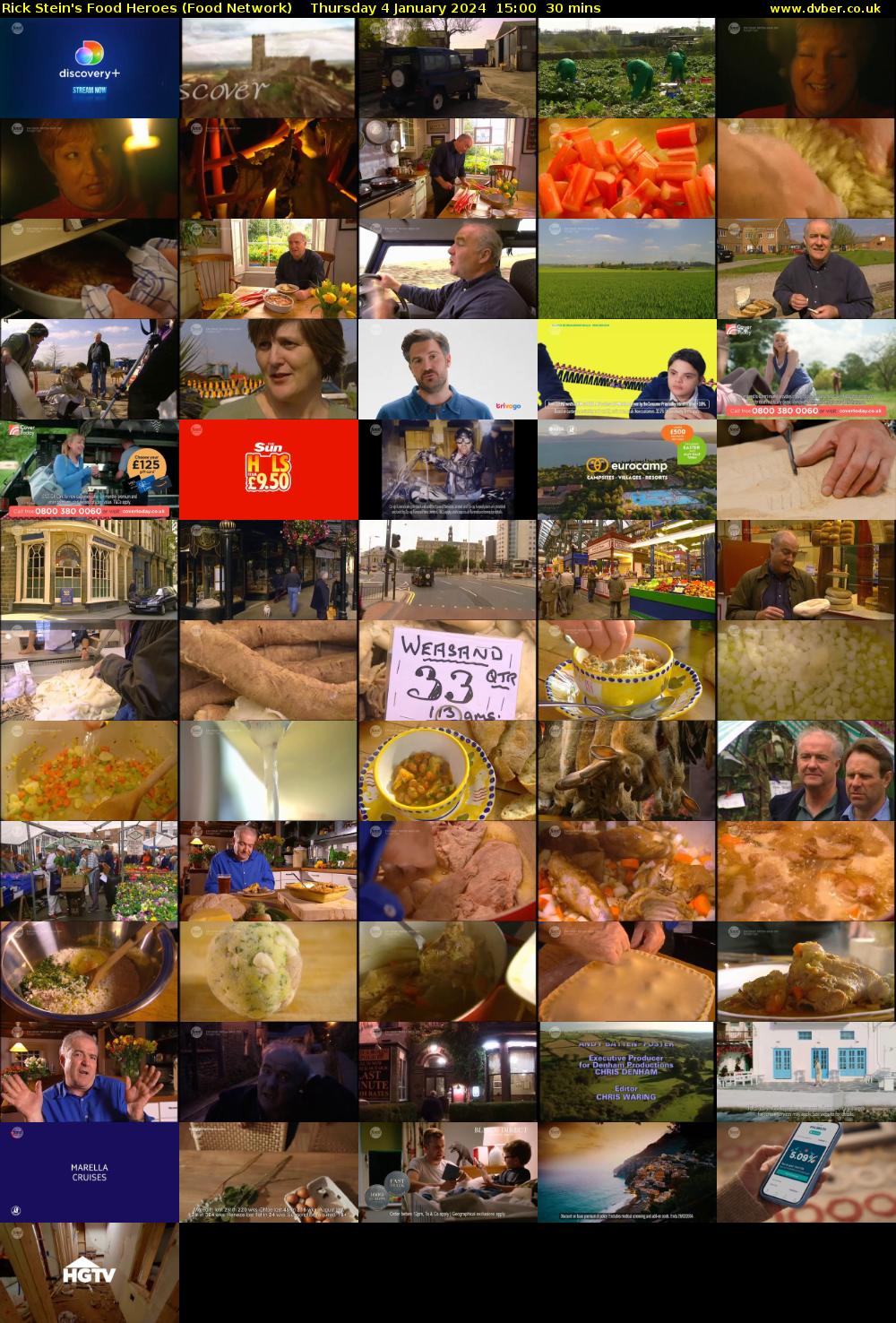 Rick Stein's Food Heroes (Food Network) Thursday 4 January 2024 15:00 - 15:30