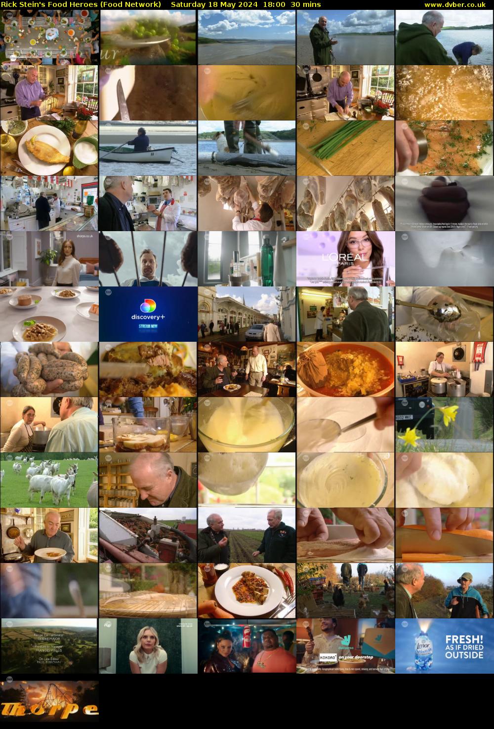 Rick Stein's Food Heroes (Food Network) Saturday 18 May 2024 18:00 - 18:30