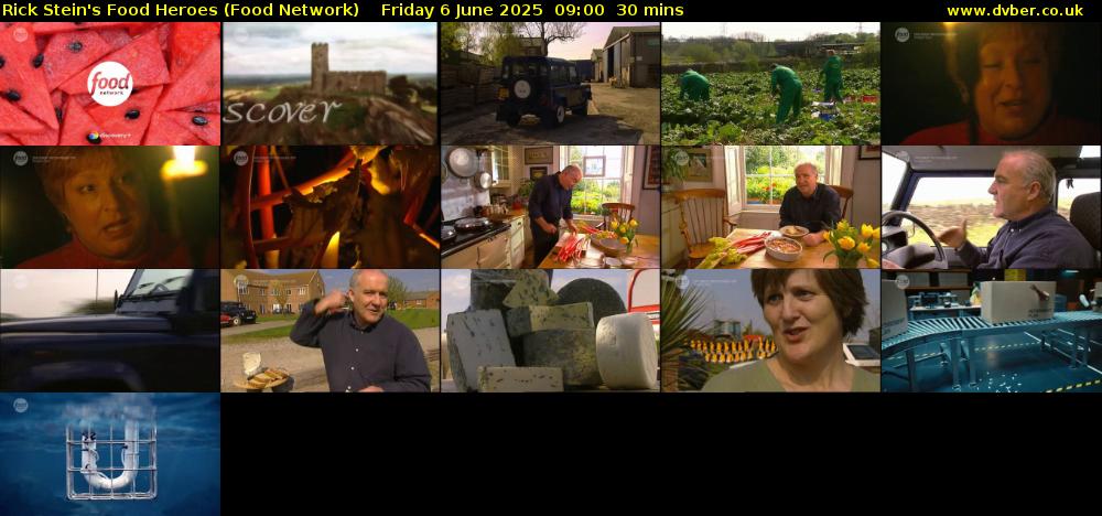 Rick Stein's Food Heroes (Food Network) Friday 6 June 2025 09:00 - 09:30