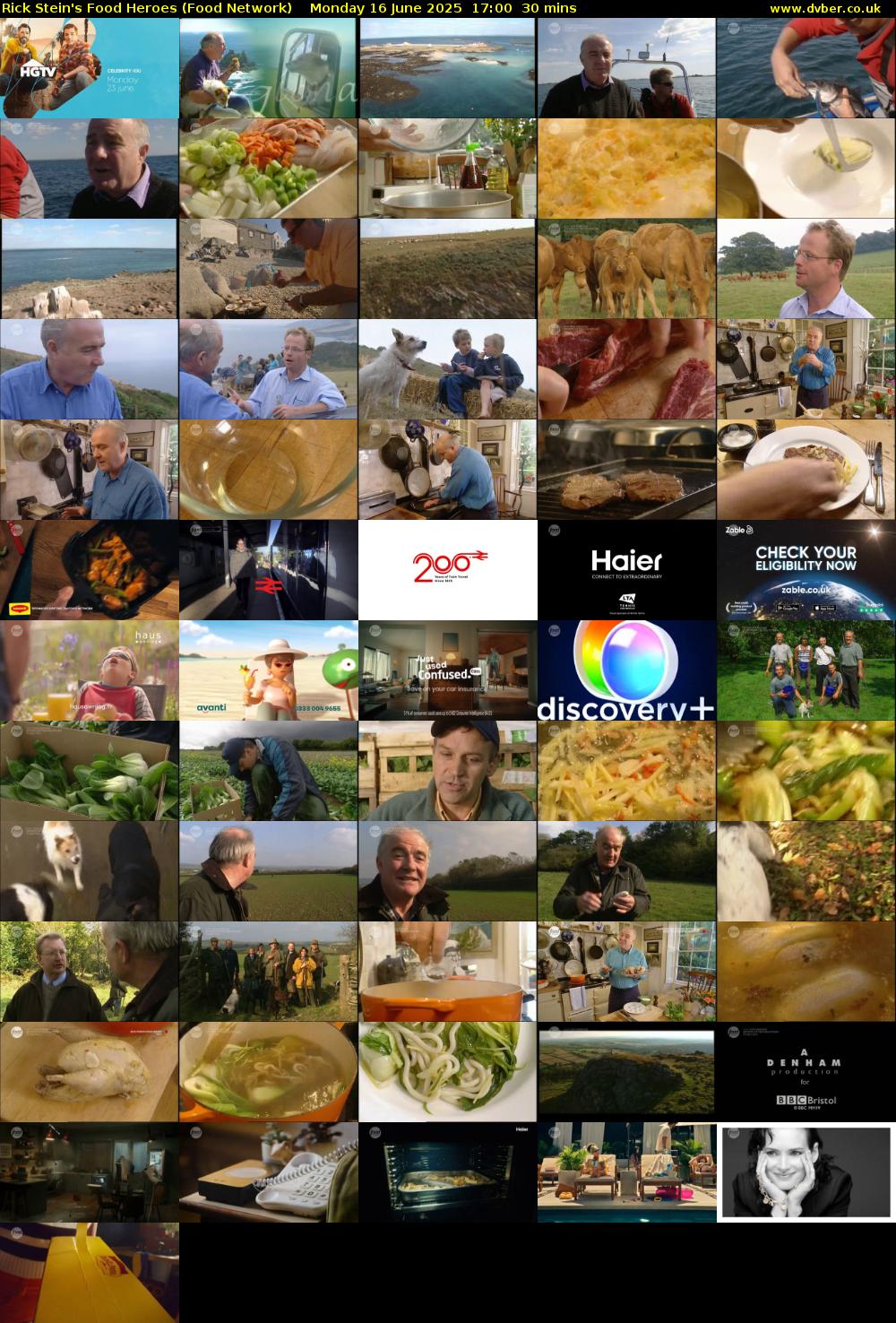 Rick Stein's Food Heroes (Food Network) Monday 16 June 2025 17:00 - 17:30
