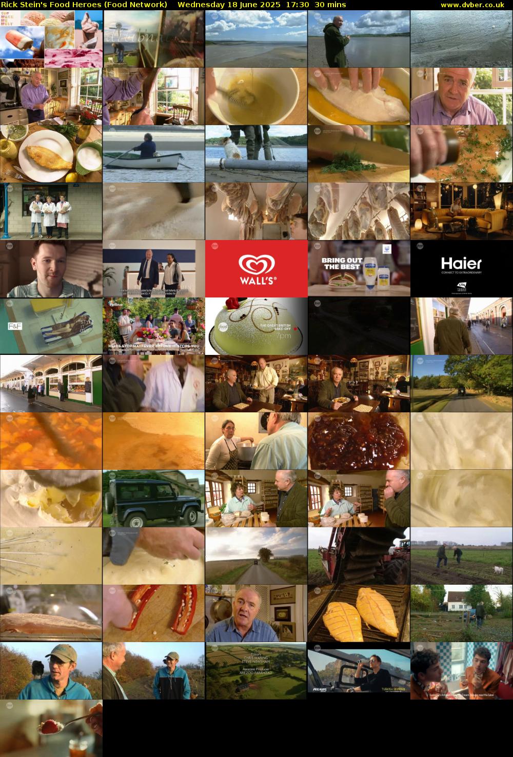 Rick Stein's Food Heroes (Food Network) Wednesday 18 June 2025 17:30 - 18:00