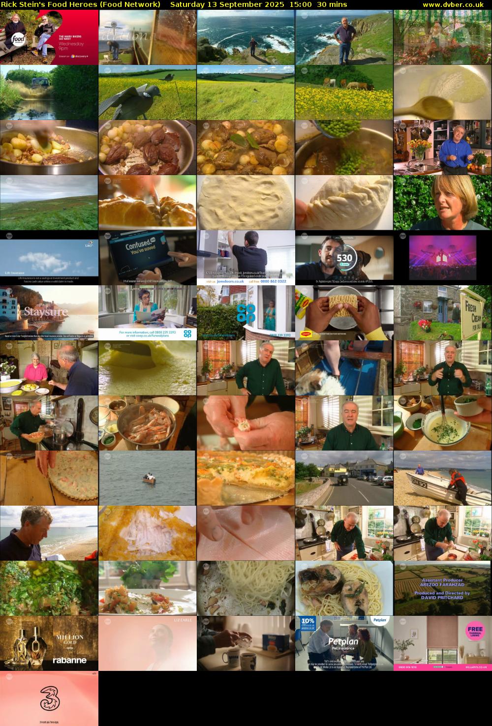 Rick Stein's Food Heroes (Food Network) Saturday 13 September 2025 15:00 - 15:30