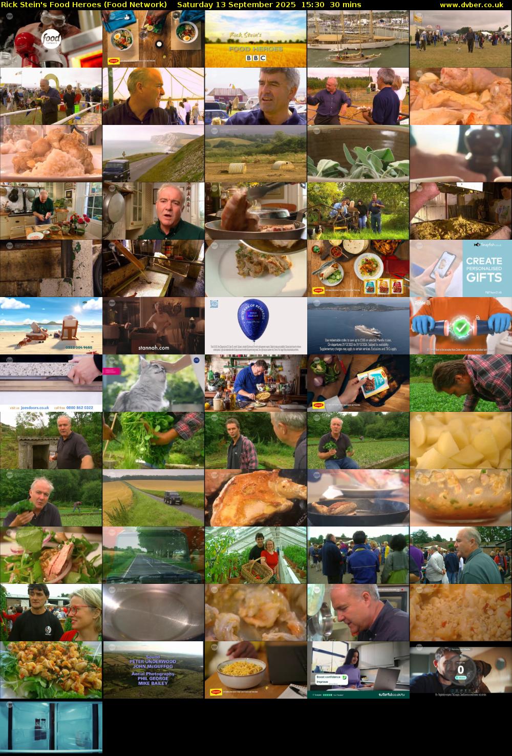 Rick Stein's Food Heroes (Food Network) Saturday 13 September 2025 15:30 - 16:00