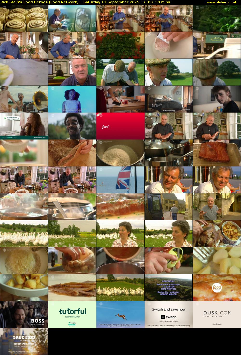 Rick Stein's Food Heroes (Food Network) Saturday 13 September 2025 16:00 - 16:30
