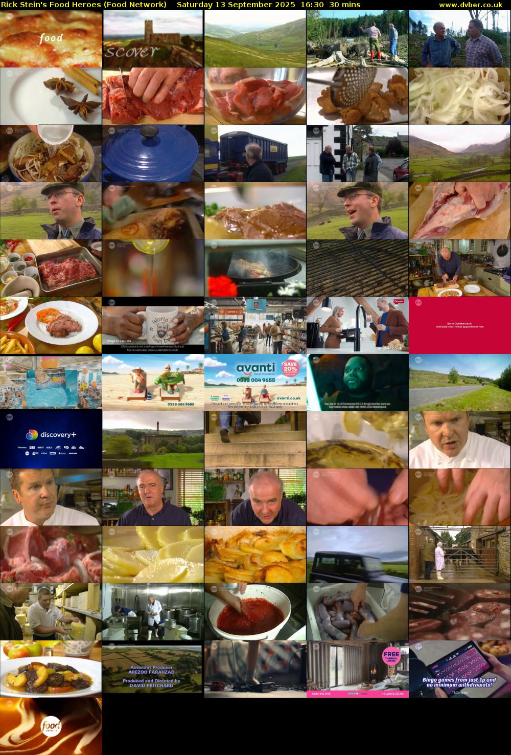 Rick Stein's Food Heroes (Food Network) Saturday 13 September 2025 16:30 - 17:00