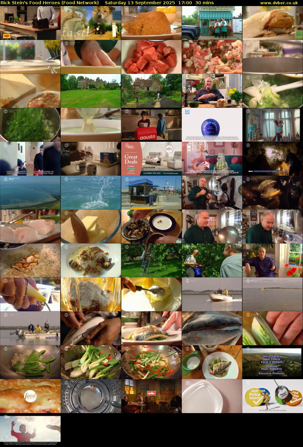 Rick Stein's Food Heroes (Food Network) Saturday 13 September 2025 17:00 - 17:30