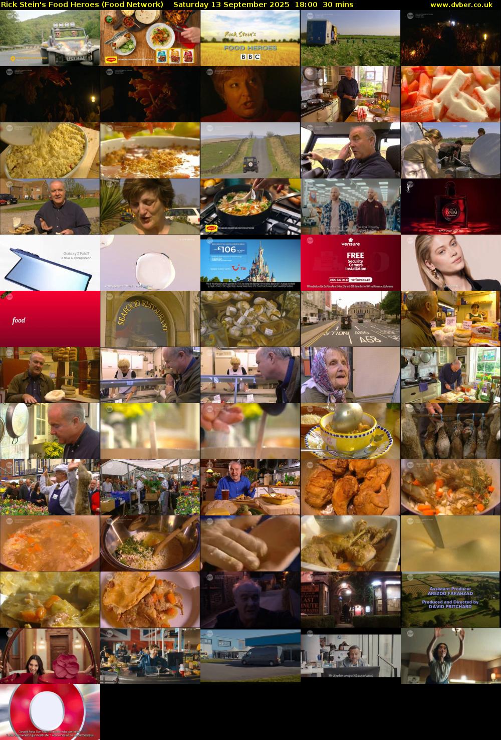 Rick Stein's Food Heroes (Food Network) Saturday 13 September 2025 18:00 - 18:30