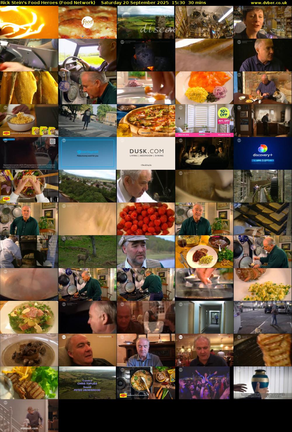 Rick Stein's Food Heroes (Food Network) Saturday 20 September 2025 15:30 - 16:00