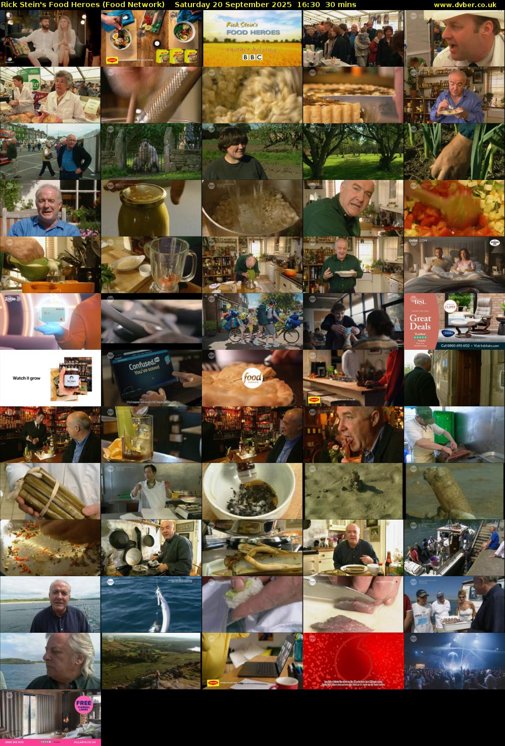 Rick Stein's Food Heroes (Food Network) Saturday 20 September 2025 16:30 - 17:00