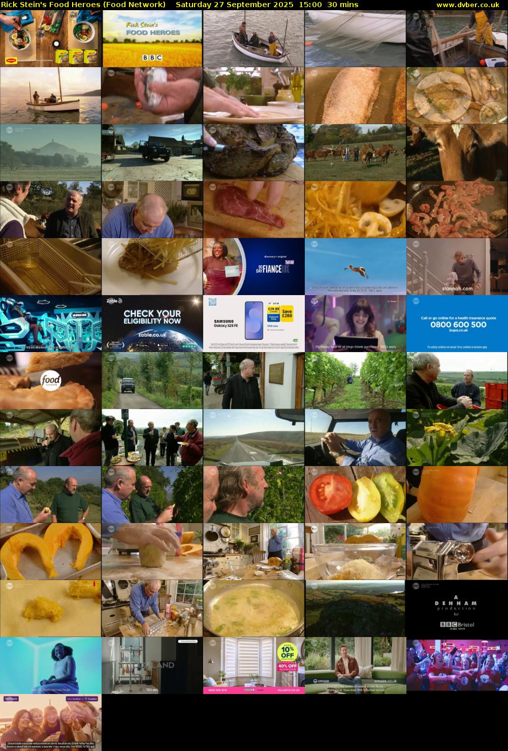 Rick Stein's Food Heroes (Food Network) Saturday 27 September 2025 15:00 - 15:30
