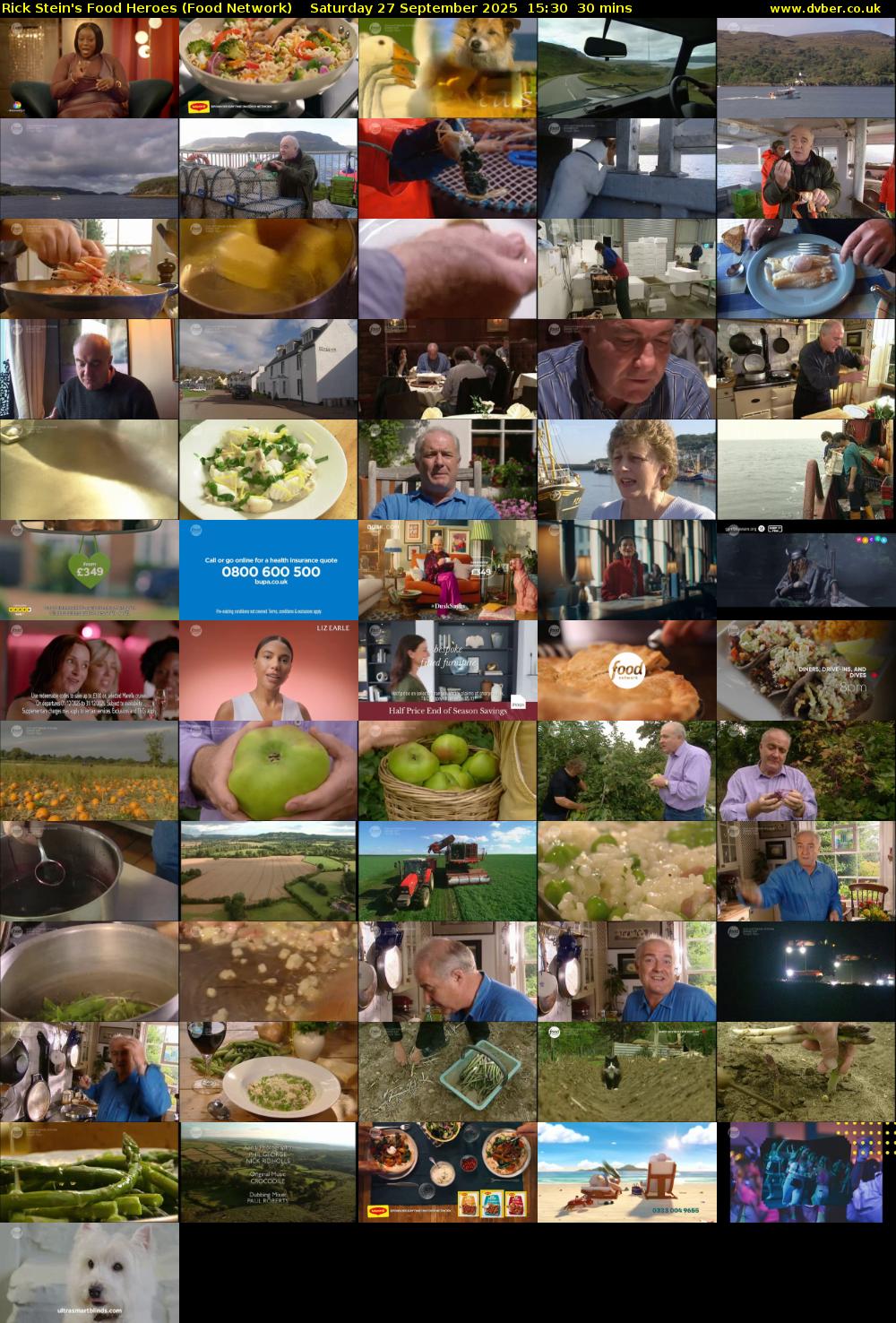 Rick Stein's Food Heroes (Food Network) Saturday 27 September 2025 15:30 - 16:00