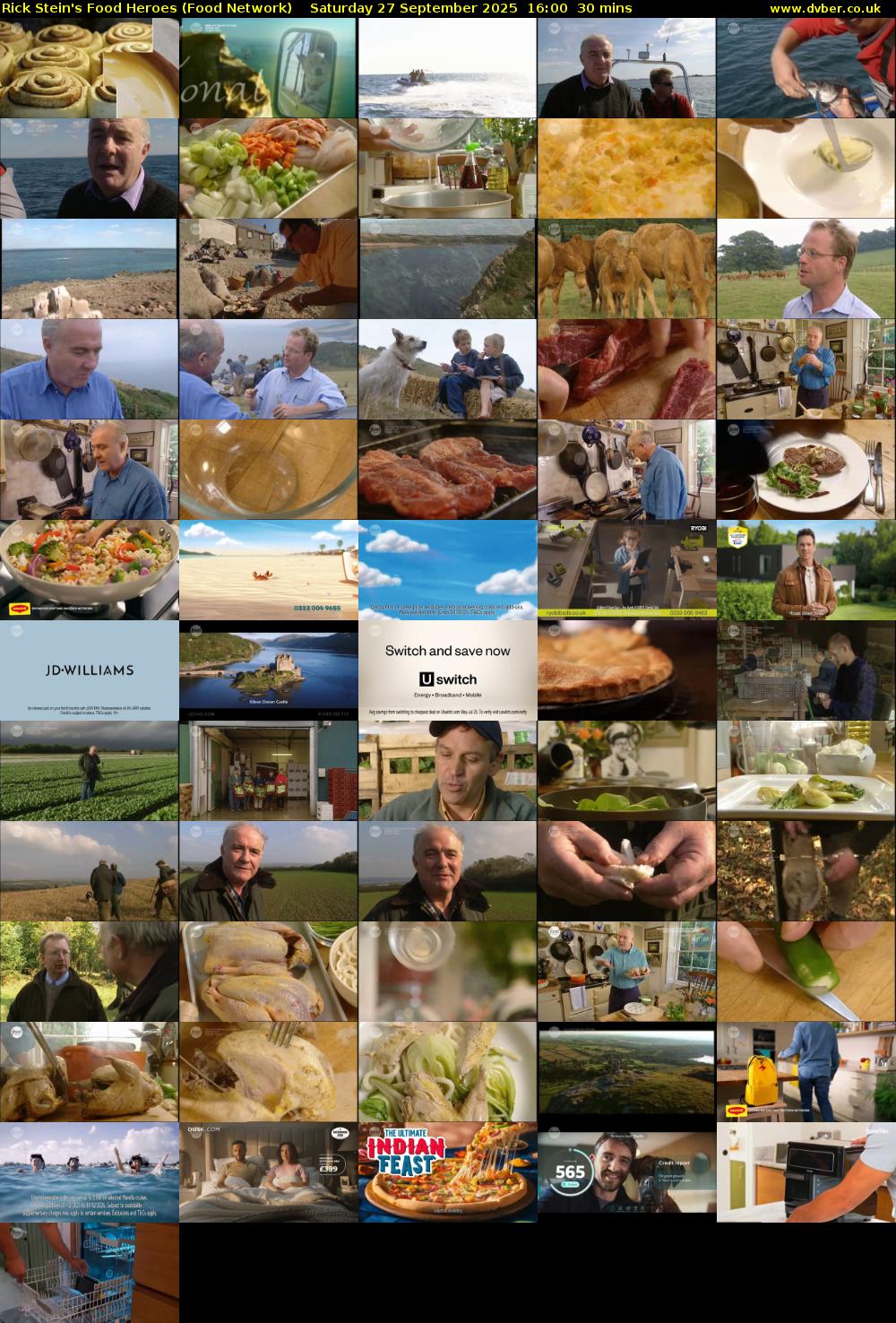 Rick Stein's Food Heroes (Food Network) Saturday 27 September 2025 16:00 - 16:30