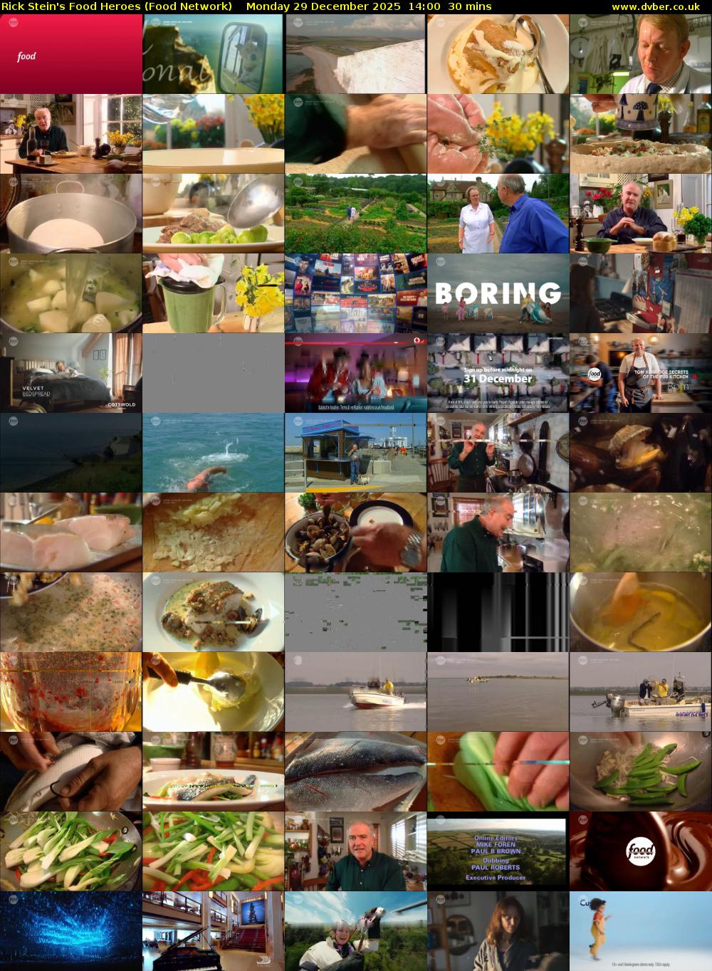 Rick Stein's Food Heroes (Food Network) Monday 29 December 2025 14:00 - 14:30