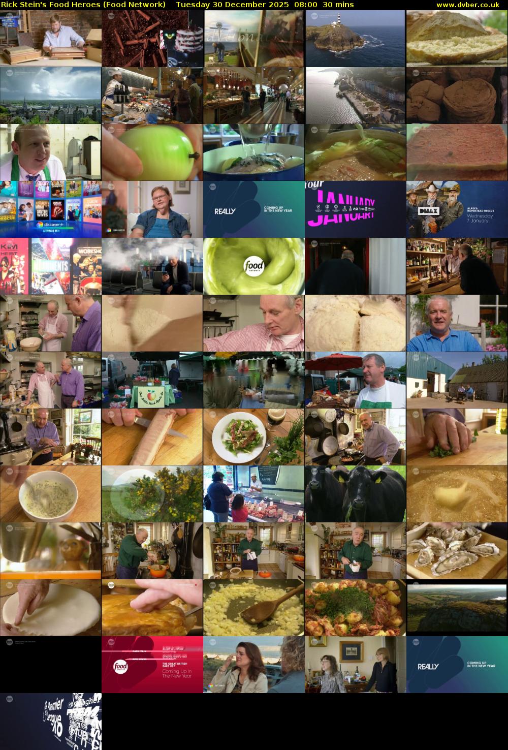 Rick Stein's Food Heroes (Food Network) Tuesday 30 December 2025 08:00 - 08:30