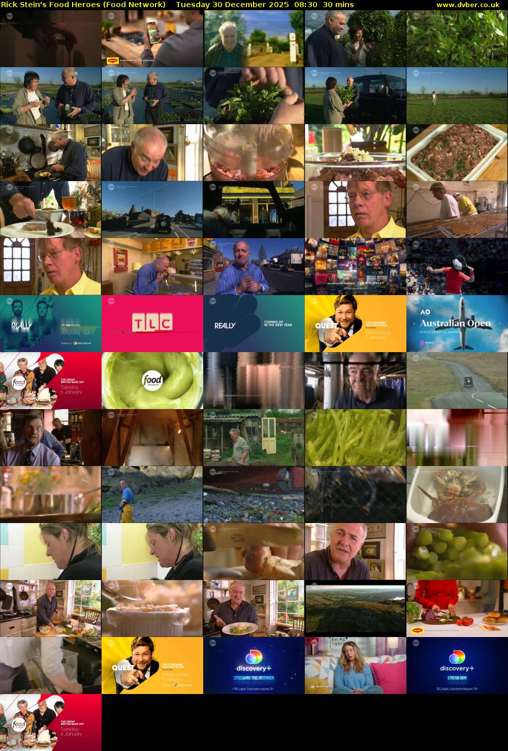 Rick Stein's Food Heroes (Food Network) Tuesday 30 December 2025 08:30 - 09:00