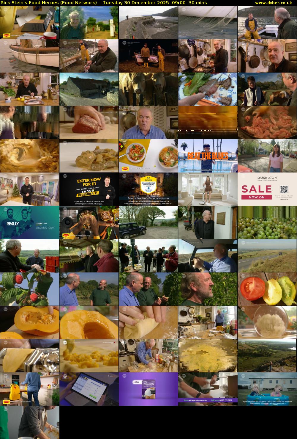 Rick Stein's Food Heroes (Food Network) Tuesday 30 December 2025 09:00 - 09:30
